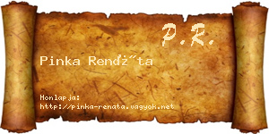 Pinka Renáta névjegykártya